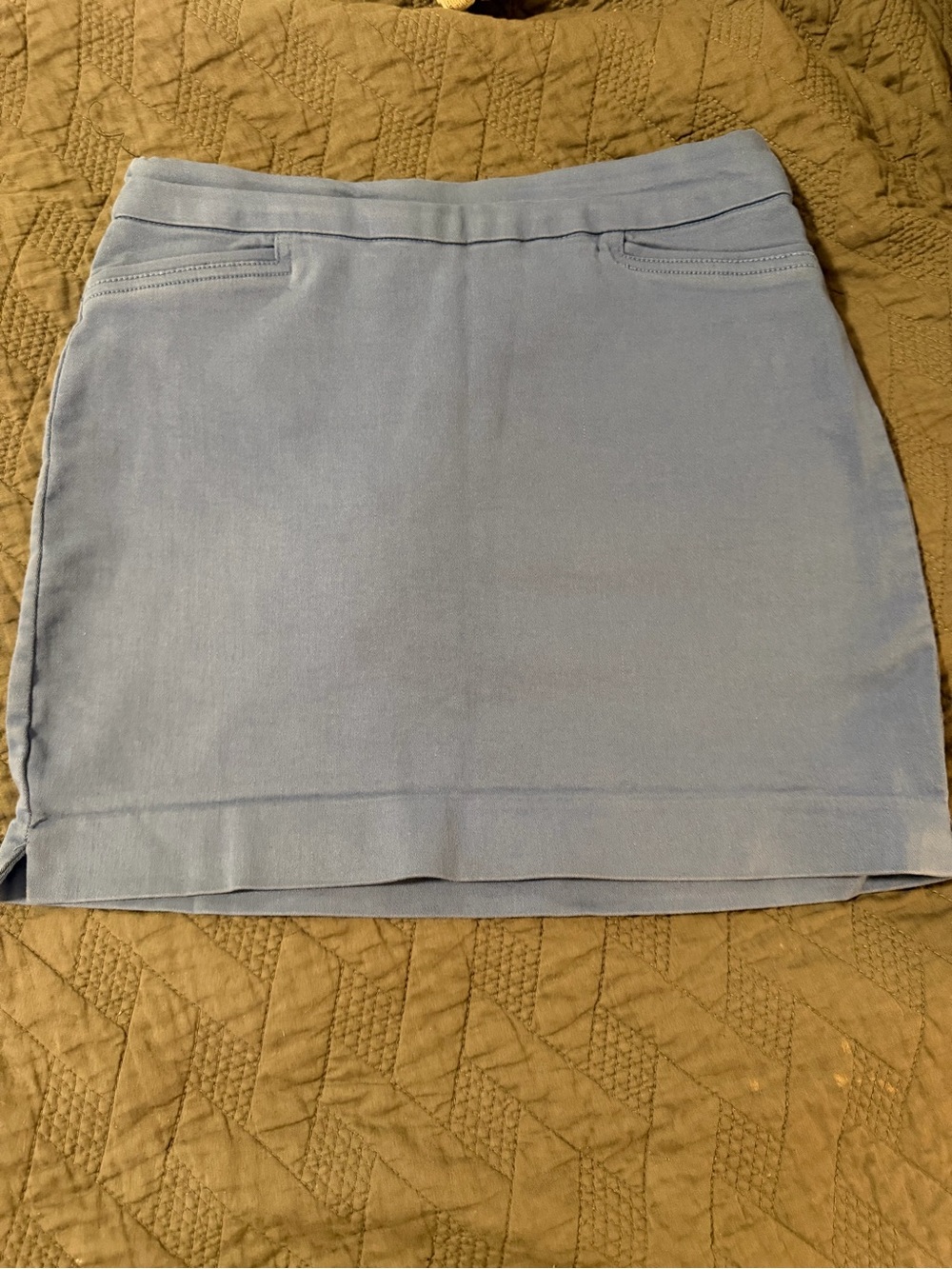croft & barrow Light Blue Knit Mini Skirt